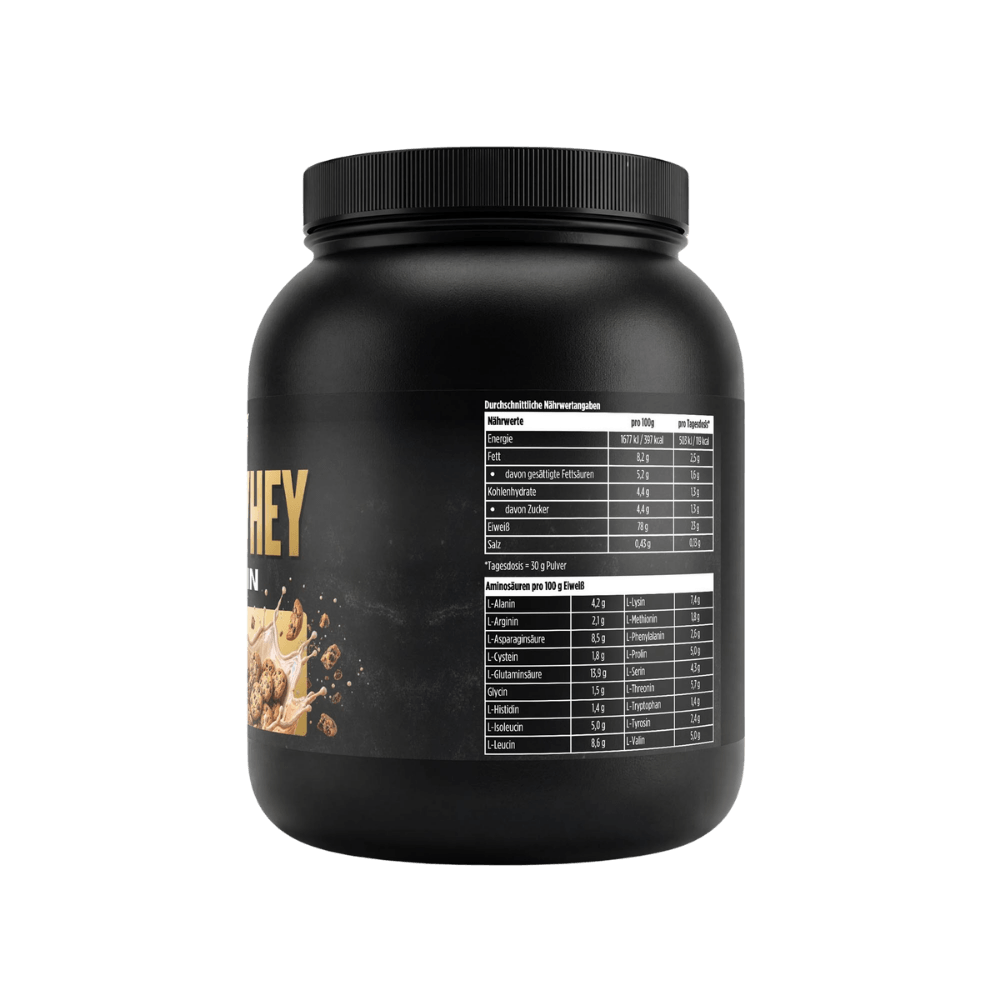 Nährwerte-Tabelle der Proteinpulver-Dose (1 kg) im Detail
