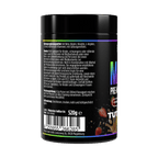Matrix Pre-Workout Booster Dose, Rückseite mit Zutaten- und Anwendungstext