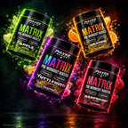 Matrix Pre-Workout Booster Dosen in vier Geschmacksrichtungen, 520 g