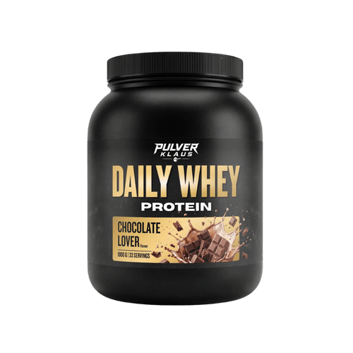 Proteinpulver-Dose 1 kg mit „Daily Whey Protein“-Aufdruck, Chocolate Lover